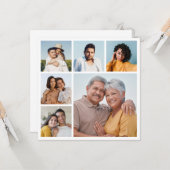 Creëer Uw Eigen 6 Fotocollage Groet Kaart (Voorkant / Achterkant in situ)