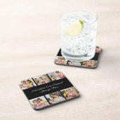 Creëer Uw eigen 6 Fotocollage Voeg uw groet toe Bier Onderzetter (Rechterzijde)