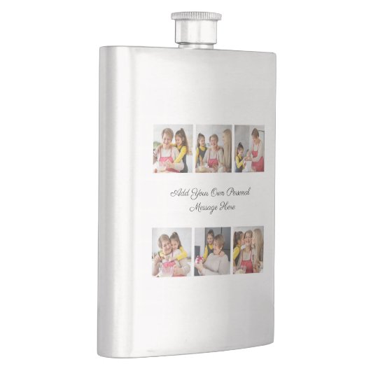 Creëer Uw eigen 6 Fotocollage Voeg uw groet toe Flacon (Rechts)