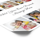 Creëer Uw eigen 6 Fotocollage Voeg uw groet toe Foto Afdruk (Hoek)