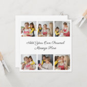 Creëer Uw eigen 6 Fotocollage Voeg uw groet toe Kaart (Voorkant / Achterkant in situ)