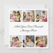 Creëer Uw eigen 6 Fotocollage Voeg uw groet toe Kaart (Voorkant)