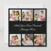 Creëer Uw eigen 6 Fotocollage Voeg uw groet toe Kaart (Voorkant)