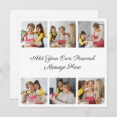 Creëer Uw eigen 6 Fotocollage Voeg uw groet toe Kaart (Voorkant / Achterkant)