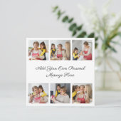 Creëer Uw eigen 6 Fotocollage Voeg uw groet toe Kaart (Staand voorkant)