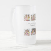 Creëer Uw eigen 6 Fotocollage Voeg uw groet toe Matglas Bierpul (Voorkant links)