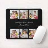 Creëer Uw eigen 6 Fotocollage Voeg uw groet toe Muismat (Met muis)