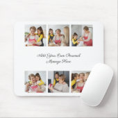 Creëer Uw eigen 6 Fotocollage Voeg uw groet toe Muismat (Met muis)