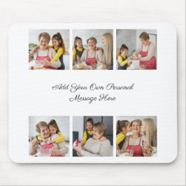 Creëer Uw eigen 6 Fotocollage Voeg uw groet toe Muismat
