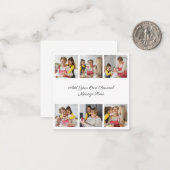 Creëer Uw eigen 6 Fotocollage Voeg uw groet toe Notitiekaartje (Voorkant / Achterkant in situ)