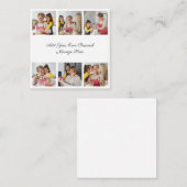 Creëer Uw eigen 6 Fotocollage Voeg uw groet toe Notitiekaartje (Voorkant / Achterkant)