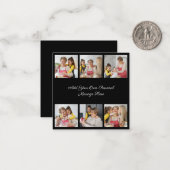 Creëer Uw eigen 6 Fotocollage Voeg uw groet toe Notitiekaartje (Voorkant / Achterkant in situ)