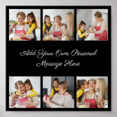 Creëer Uw eigen 6 Fotocollage Voeg uw groet toe Poster (Voorkant)