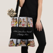 Creëer Uw eigen 6 Fotocollage Voeg uw groet toe Tote Bag (Dichtbij)