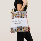 Creëer Uw eigen 6 Fotocollage Voeg uw groet toe Tote Bag (Dichtbij)