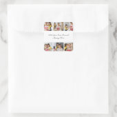 Creëer Uw eigen 6 Fotocollage Voeg uw groet toe Vierkante Sticker (Tas)