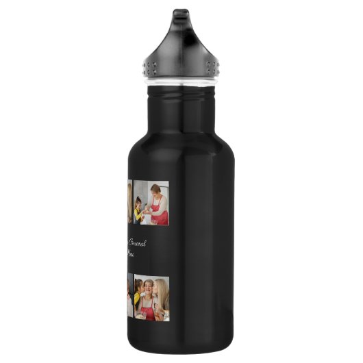 Creëer Uw eigen 6 Fotocollage Voeg uw groet toe Waterfles (Rechts)