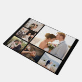 Creëer Uw Eigen 6 Fotocollage Zwart Deurmat (Schuin)
