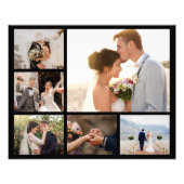 Creëer Uw Eigen 6 Fotocollage Zwart Foto Afdruk (Voorkant)