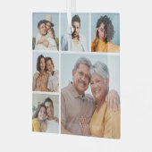 Creëer Uw eigen 6 Kleur voor fotocollage Editable Glas Ornament (Voorkant links)