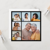 Creëer Uw eigen 6 Kleur voor fotocollage Editable Kaart (Voorkant / Achterkant in situ)