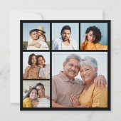 Creëer Uw eigen 6 Kleur voor fotocollage Editable Kaart (Voorkant)