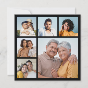 Creëer Uw eigen 6 Kleur voor fotocollage Editable Kaart