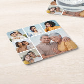 Creëer Uw eigen 6 Kleur voor fotocollage Editable Kartonnen Onderzetters (Schuin)