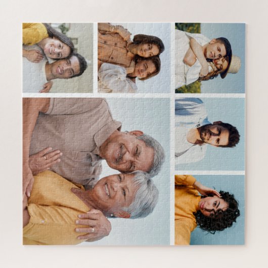 Creëer Uw eigen 6 Kleur voor fotocollage Editable Legpuzzel (Horizontaal)