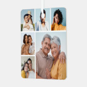 Creëer Uw eigen 6 Kleur voor fotocollage Editable Metalen Ornament (Voorkant links)