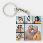 Creëer Uw eigen 6 Kleur voor fotocollage Editable Sleutelhanger (voorkant)