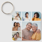 Creëer Uw eigen 6 Kleur voor fotocollage Editable Sleutelhanger (Voorkant)