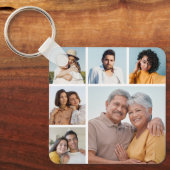 Creëer Uw eigen 6 Kleur voor fotocollage Editable Sleutelhanger (Voorkant)