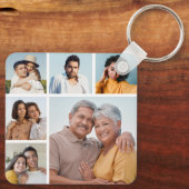 Creëer Uw eigen 6 Kleur voor fotocollage Editable Sleutelhanger (Achterkant)