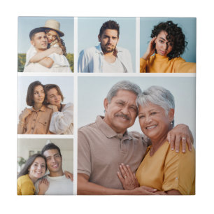 Creëer Uw eigen 6 Kleur voor fotocollage Editable Tegeltje