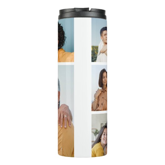 Creëer Uw eigen 6 Kleur voor fotocollage Editable Thermosbeker (Achterkant)