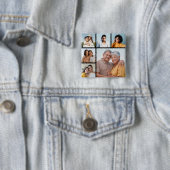 Creëer Uw eigen 6 Kleur voor fotocollage Editable Vierkante Button 5,1 Cm (In situ)