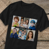 Creëer Uw eigen 6 Naam fotocollage zwart T-shirt