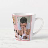 Creëer Uw eigen 6 Naam van fotocollage Roze Latte Mok (Rechts)