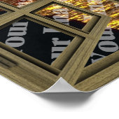 Creëer Uw eigen 6-pins bruin open Poster met ruite (Hoek)