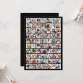 Creëer Uw eigen 70 Fotocollage Groet Kaart (Voorkant / Achterkant in situ)