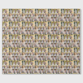 Creëer Uw eigen 7 foto bruiloft collage Cadeaupapier (Vlak)