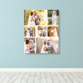 Creëer Uw eigen 7 foto bruiloft collage Canvas Afdruk (Insitu (Houten vloer))