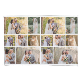 Creëer Uw eigen 7 foto bruiloft collage Kussensloop
