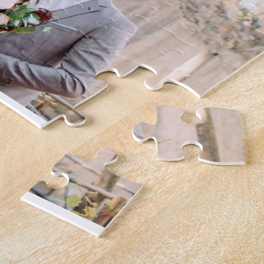 Creëer Uw eigen 7 foto bruiloft collage Legpuzzel (Zijkant)
