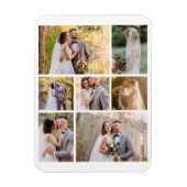 Creëer Uw eigen 7 foto bruiloft collage Magneet (Verticaal)