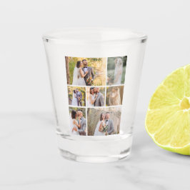Creëer Uw eigen 7 foto bruiloft collage Shot Glas