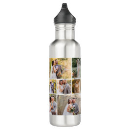 Creëer Uw eigen 7 foto bruiloft collage Waterfles