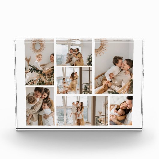 Creëer Uw eigen 7 Foto Collage Photo Block (Voorkant)