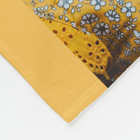 Creëer Uw eigen 7 Foto Collage Yellow Fleece Deken (Hoek)